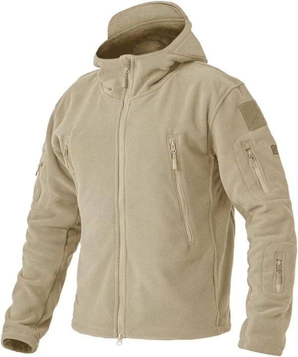 Bej Kapşonlu Polar Mont OKPMB07