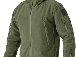 Haki Kapşonlu Polar Mont OKPMH08