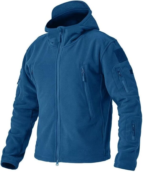 İndigo Kapşonlu Polar Mont OKPMI01