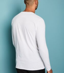 Penye Uzun Kol T-Shirt Beyaz MKCPUPB02 - Görsel 2