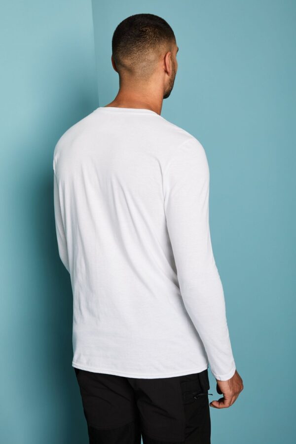Penye Uzun Kol T-Shirt Beyaz MKCPUPB02 - Görsel 2