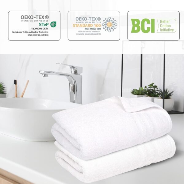 Premium Beyaz Banyo Havlu Seti PBBHS01 - Görsel 2