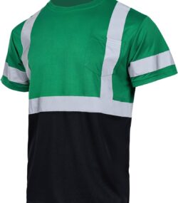 Reflektörlü Bisiklet Yaka Çift Renk T-Shirt IKTBYL02 - Görsel 2