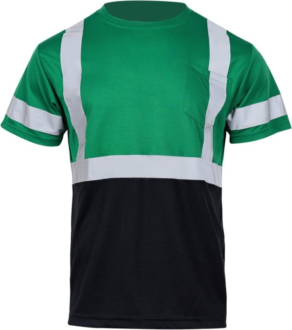Reflektörlü Bisiklet Yaka Çift Renk T-Shirt IKTBYL02