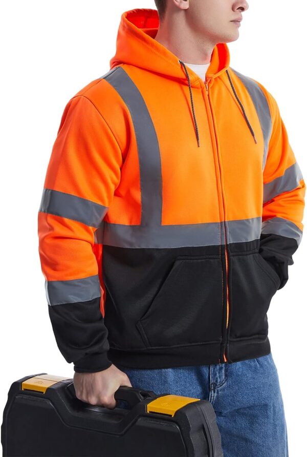 Reflektörlü Fermuarlı Sweatshirt IKISTL05 - Görsel 2