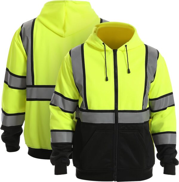 Reflektörlü Fermuarlı Sweatshirt IKISSL04 - Görsel 3