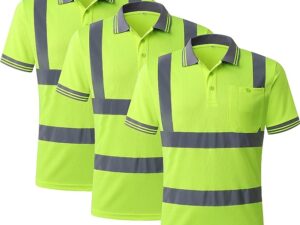 Reflektörlü Polo Yaka Neon Sarı T-Shirt ISTPS03