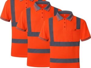 Reflektörlü Polo Yaka Turuncu T-Shirt ISTPT02