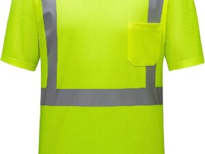 Reflektörlü T-Shirt Kısa Kol Sarı IKTBS01